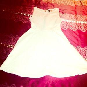 Bright white skater dress