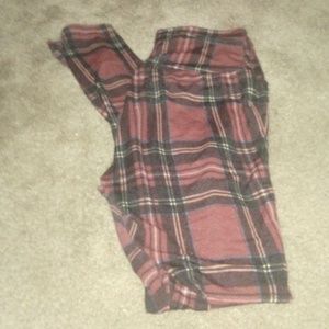 High waisted plaid tights/leggings