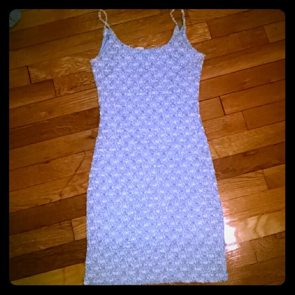Blue and white dress