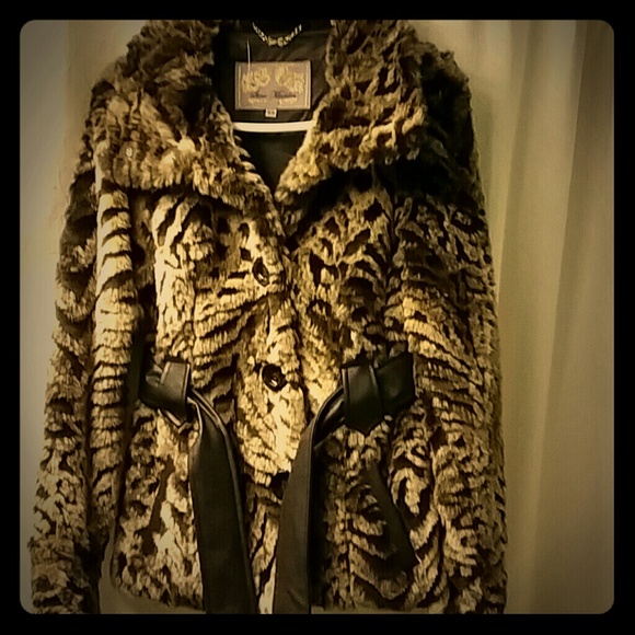 Steve Madden animal print coat - Picture 1 of 4