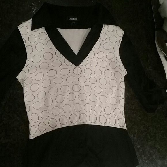 Bebe 3 quarter sleeve sweater shirt