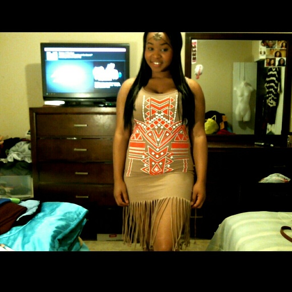 Tribal fringe dress