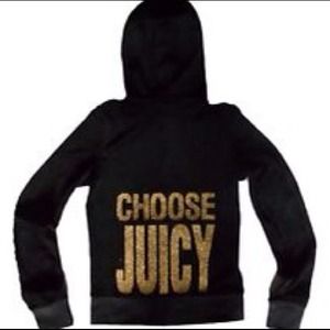 Juicy black gold glitter velour jacket
