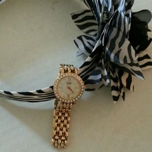 ESQ swiss watch with crystals on bezel and band