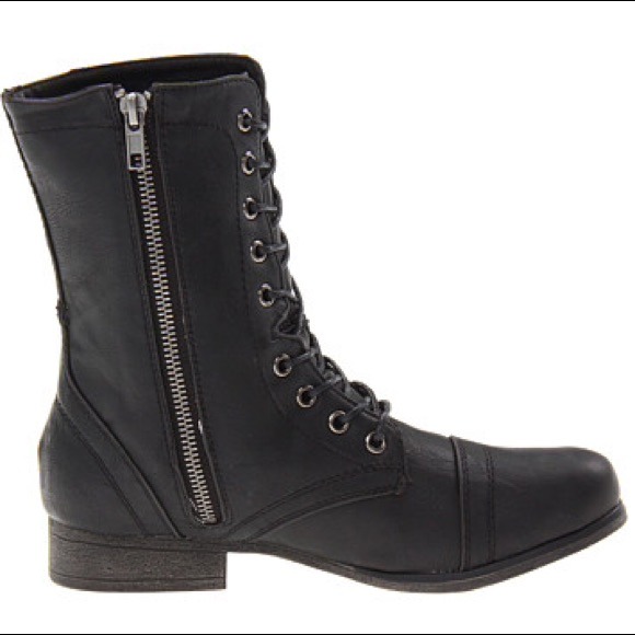 Madden Girl Shoes Hp Black Madden Girl Gamer Combat Boot Poshmark