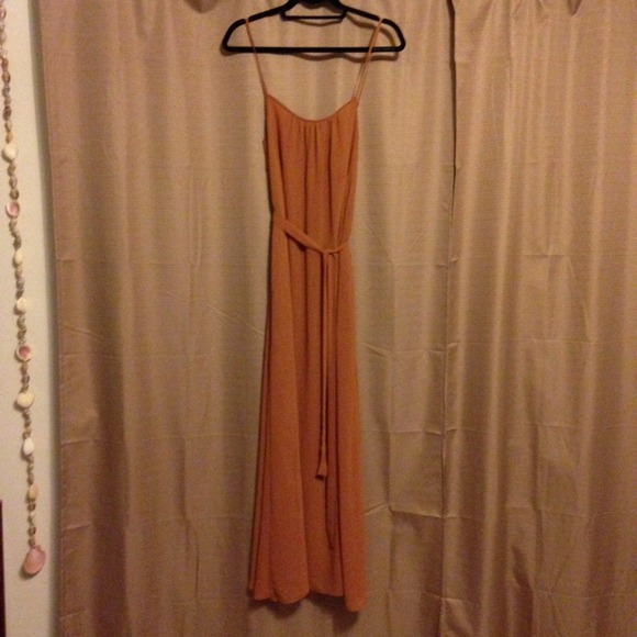 Burnt orange maxi dress