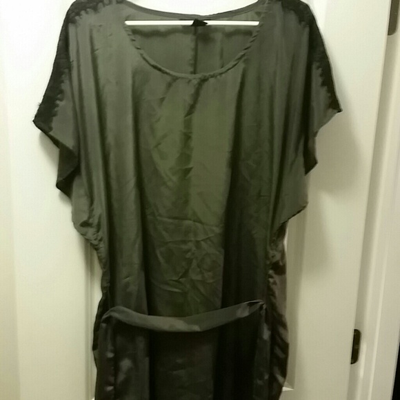 Grey Dress with black lace