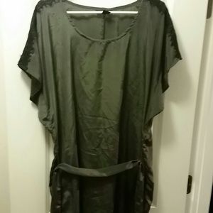 Grey Dress with black lace