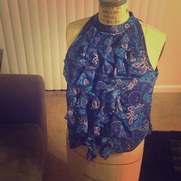 Paisley Ruffle Top