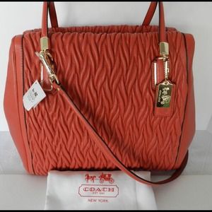 Onsale tonight Coach vermilion purse