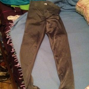 Shiny Silver/Grey Spandex Leggings by Pink