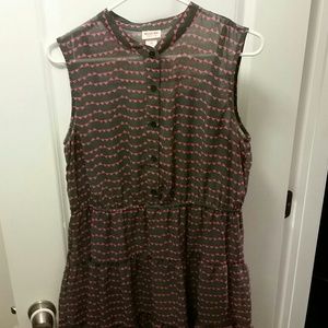 🚫 SOLD 🚫 Plato's Grey & Peachy - coral Dress