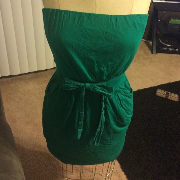 Green Strapless Dress