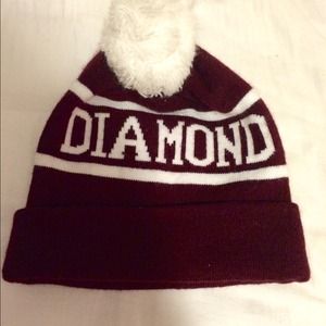 Diamond Supply Co. burgundy beanie