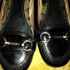 Coach patent leather loafer flat comfort walk