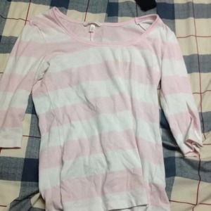Victoria secret white and pink shirt medium