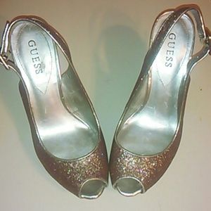 Glitter Slingbacks  Peep Toe Shoes