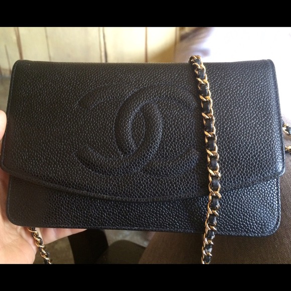 Chanel wallet on chain caviar