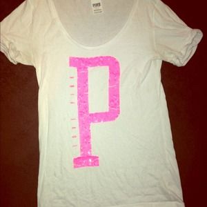 ❌SOLD❌VS PINK Sequin Tee 🎀