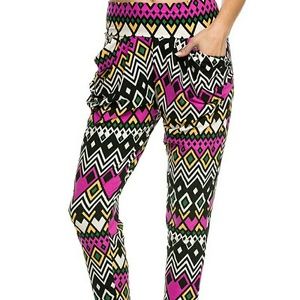 2 Pairs Multi-Colors Harem pants with Pockets