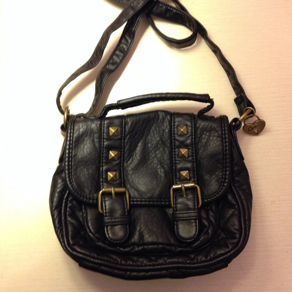Black Leather Crossbody Purse