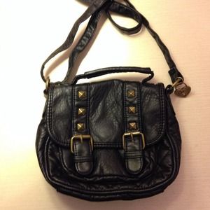 Black Leather Crossbody Purse