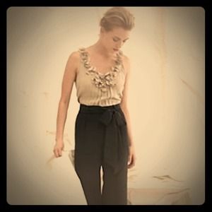 RARE Anthropologie Sine Bow Bound Romper 4