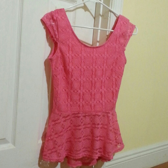 Pink blouse cut out