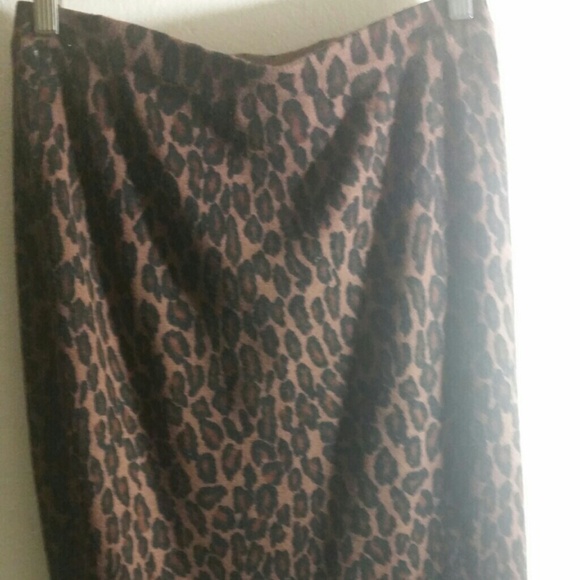 Vintage Leopard Print Pencil Skirt - Picture 1 of 4