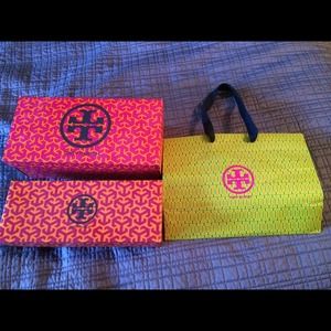 Tory Burch boxes and gift bag