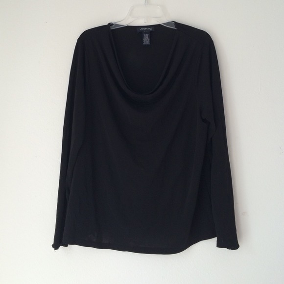 Black Jones New York Oversized Cowl Neck Top