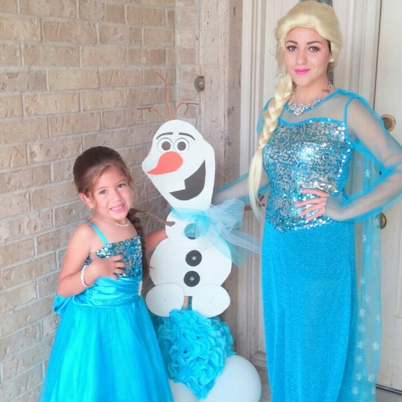 Elsa costume sz woman M wig included