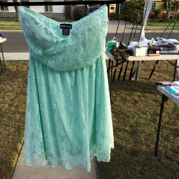 Mint lace dress