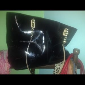 Black metallic Michael Kors bag
