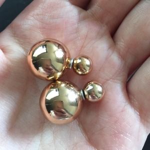 Silver and gold tribal earrings