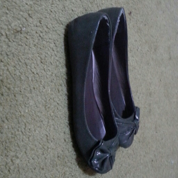 Plum Rock Glitter Mary Jane Ballet Flats with Satin Bow  Purple/silver glitter flats