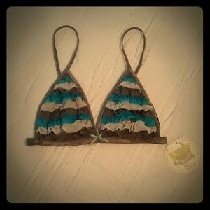 Honeydew Mesh Ruffle Bralette