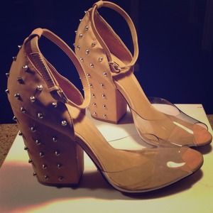 ****Sold Sold **Studded Schutz Chunky Heel
