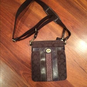 🔴SOLD🔴on Vinted Coach brown cross body bag