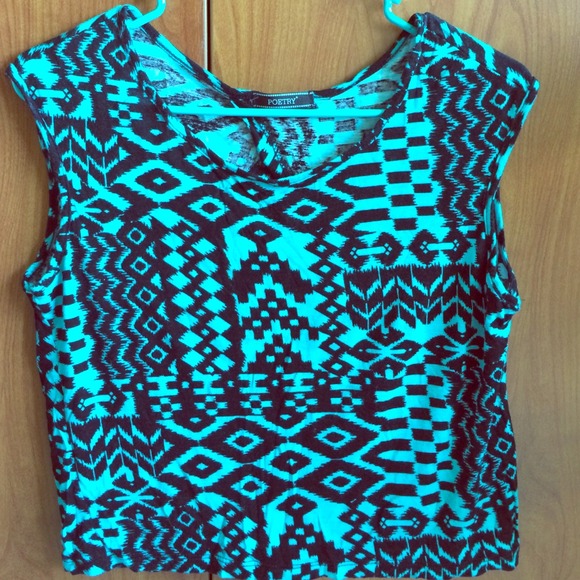 ** Tribal print top