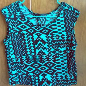 ** Tribal print top