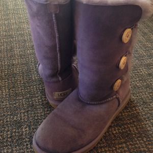 UGG Bailey Button Triplet Boots - Purple
