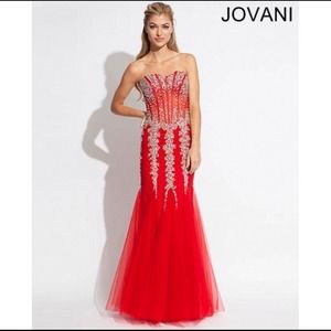 Jovani red prom dress