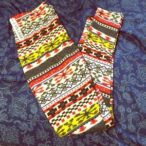 Winter pattern leggings