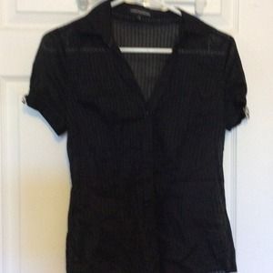 Express button down black & one striped