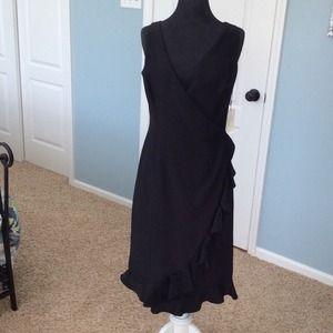 Black Ruffle Dress- high end make