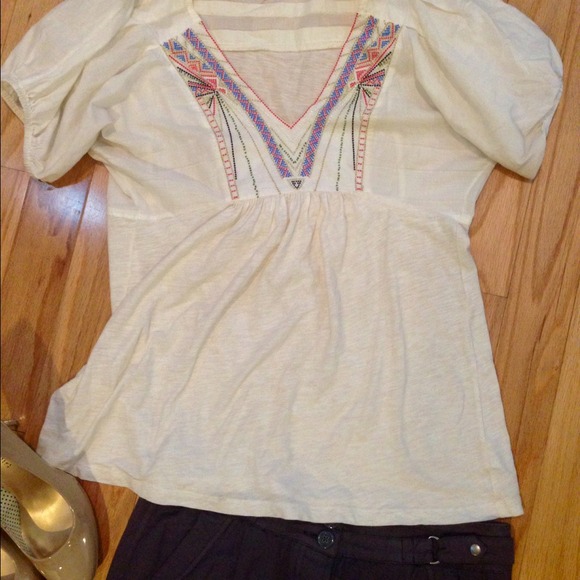 Anthropologie pencil cargo skirt & blouse bundle - Picture 2 of 3