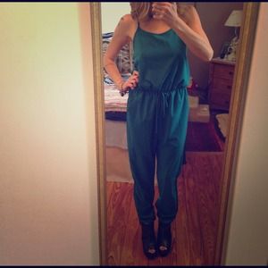 Turquoise tribal jumpsuit romper