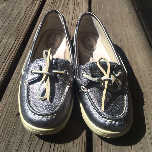 Sperry Top Sider Metallic Boat Shoes with Sequins
