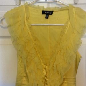 Bebe button down sleeveless shirt